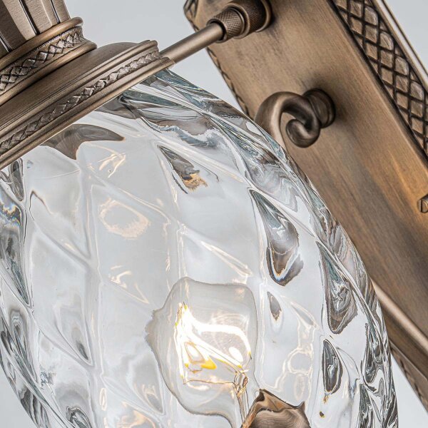Lampe dextérieur décorative murale IP44 en bronze antique Ananas