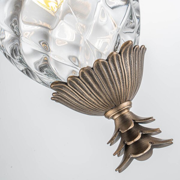 Lampe murale dextérieur en bronze antique IP44 décorative design ananas
