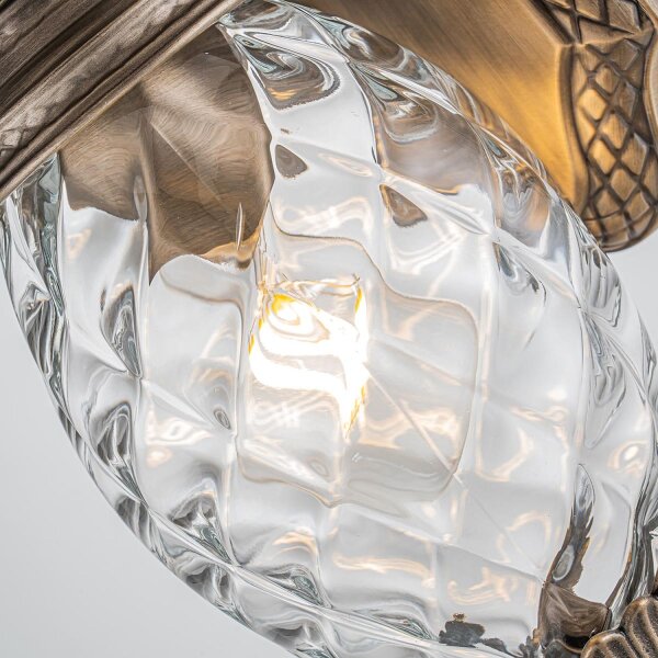 Lampe murale dextérieur en bronze antique IP44 décorative design ananas