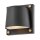 Downlight extérieur noir IP44 avec LED GU10 3000 K petit