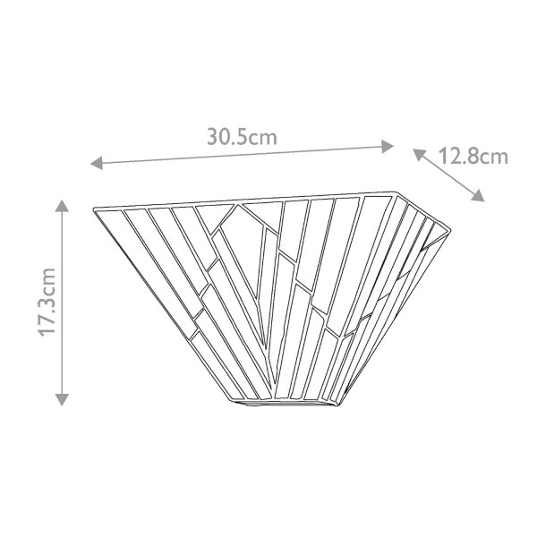 Applique verre métal style Tiffany L : 30,5 cm 2x E14