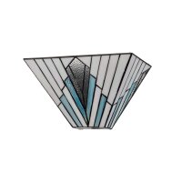 Applique verre métal style Tiffany L : 30,5 cm 2x E14