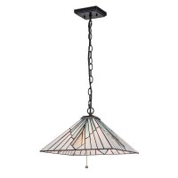 Suspension style Tiffany Interrupteur à tirette L...