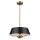 Plafonnier en métal ajustable en laiton noir 3x E14