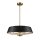 Plafonnier rond réglable en hauteur 4x E14 en noir laiton