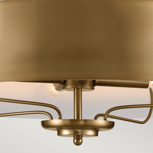 Plafonnier rond 4x E14 réglable en hauteur en laiton TILLY