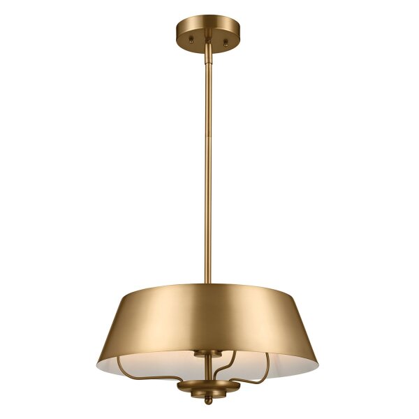Plafonnier réglable en métal H : max. 114 cm en laiton