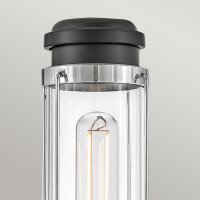 Lampe de salle de bain murale IP44 en chrome noir verre...