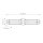 Applique murale IP44 61 cm de long en chrome noir 2x E27