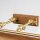 Lampe à tableau aspect bois métal 70 cm en chêne laiton antique
