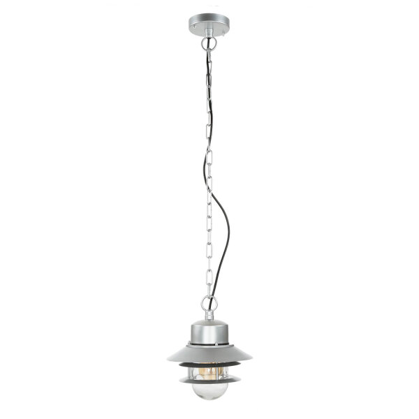 Lampe dextérieur en acier inoxydable E27 IP44 en argent Maritim