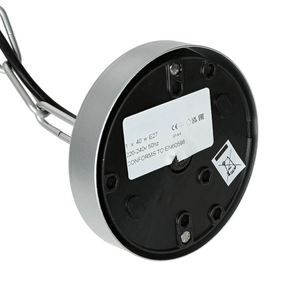 Lampe dextérieur en acier inoxydable E27 IP44 en argent Maritim