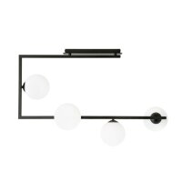 Plafonnier Noir Blanc L : 83 cm H : 55 cm Métal...