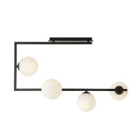 Plafonnier Noir Blanc L : 83 cm H : 55 cm Métal...