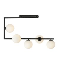 Grand plafonnier L : 83 cm H : 55 cm Métal Verre...