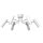 Spot de plafond m&eacute;tal blanc gris chrome L:94 cm GU10 flexible