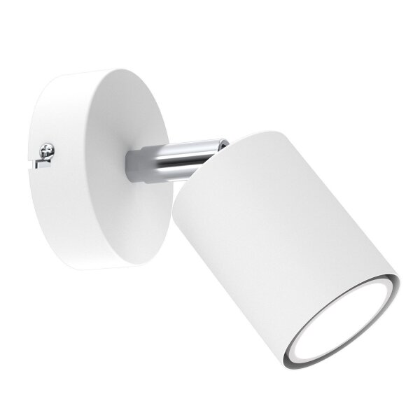 Applique blanche Ø 8 cm orientable GU10 métal chambre denfant