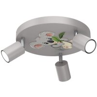 Plafonnier Gris Ø 30 cm orientable GU10...