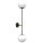 Applique murale verre m&eacute;tal E27 H:80 cm 2 flammes boules
