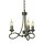 Lustre GOTICA 6 or noir lampe à raccourcir