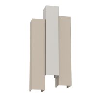 Applique Métal Beige Gris clair H:72 cm GU10 indirect