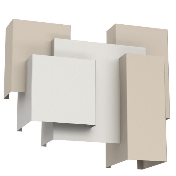 Applique Métal Beige Gris clair L:36 cm G9 indirect