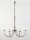 Lustre moderne verre métal chrome noir 6-flmg