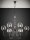 Lustre moderne verre métal chrome noir 6-flmg
