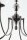 Lustre moderne verre métal chrome noir 6-flmg