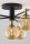 Plafonnier verre ambre métal G9 6 flammes