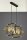 Lampe à suspendre en noir ambre or G9 2flmg L:51 cm