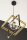 Lampe à suspendre verre métal noir or L:29 cm G9 Moderne