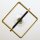 Lampe à suspendre verre métal noir or L:29 cm G9 Moderne