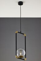 Suspension Moderne Métal Verre G9 L:40 cm Boule
