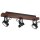 Spot de plafond bois métal noir L:75 cm GU10 orientable