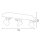 Spot de plafond bois métal noir L:75 cm GU10 orientable