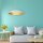 Grande lampe à suspendre tissu E27 blanc or Ø100 cm rond