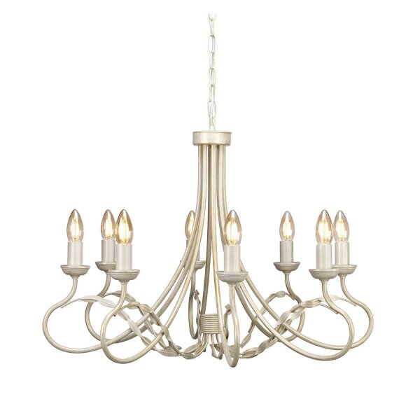 Lustre GOTICA 6 Crème Ø70cm à raccourcir Lampe