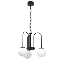 Suspension 3 flammes verre métal E14 Ø51 cm...