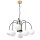 Suspension ronde en laiton noir blanc E14 Ø65 cm