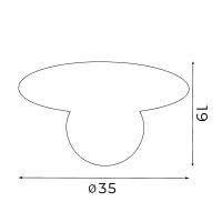 Plafonnier verre métal blanc Ø35 cm rond...