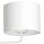Applique blanche Abat-jour en tissu métal E27 H:24 cm faible éblouissement