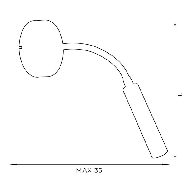Spot mural métal G9 accentué P:35 cm bras flexible en blanc