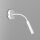 Spot mural métal G9 accentué P:35 cm bras flexible en blanc