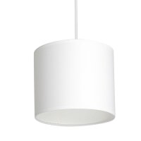 Suspension Blanc Tissu Métal E27 75 cm long...