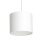 Suspension Blanc Tissu Métal E27 75 cm long anti-éblouissement