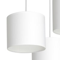 Suspension Blanc Tissu Métal E27 L:45 cm faible...