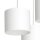 Suspension Blanc Tissu Métal E27 L:45 cm faible éblouissement
