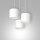 Suspension Blanc Tissu Métal E27 L:45 cm faible éblouissement
