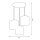 Suspension Blanc Tissu Métal E27 L:45 cm faible éblouissement